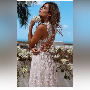 Gold on the Ceiling Champagne Dress